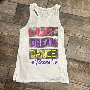 Athletech White and Pink Tank Top Vibrant Graphic Design
